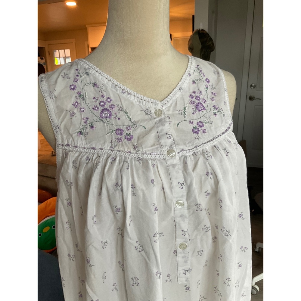 Secret Treasures Floral 100% Cotton Nightgown Cottagecore Romantic